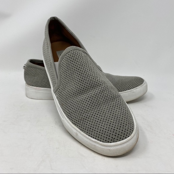 grey steve madden slip ons